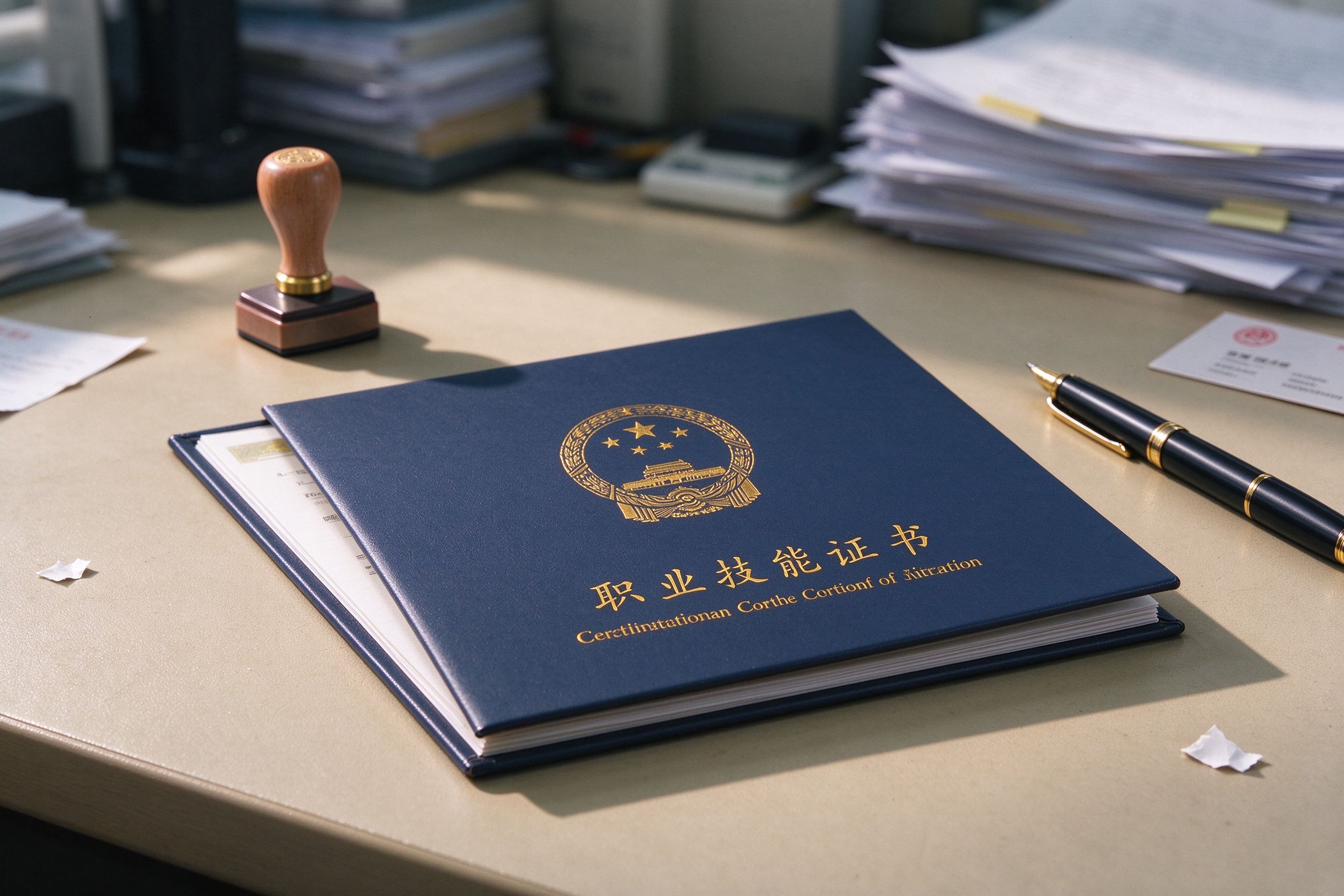 职业技能证书实物