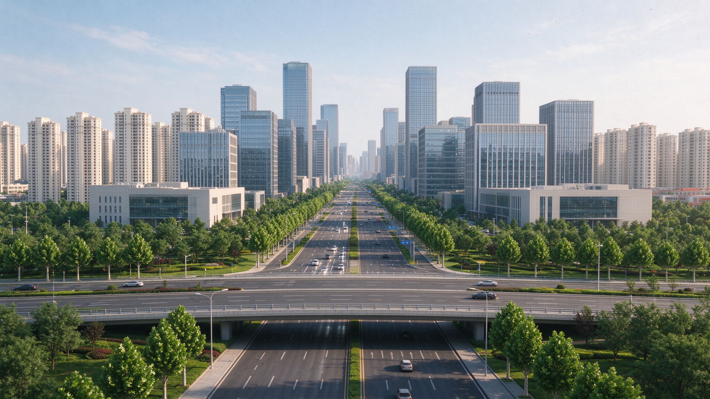 许昌城市天际线与建设新区