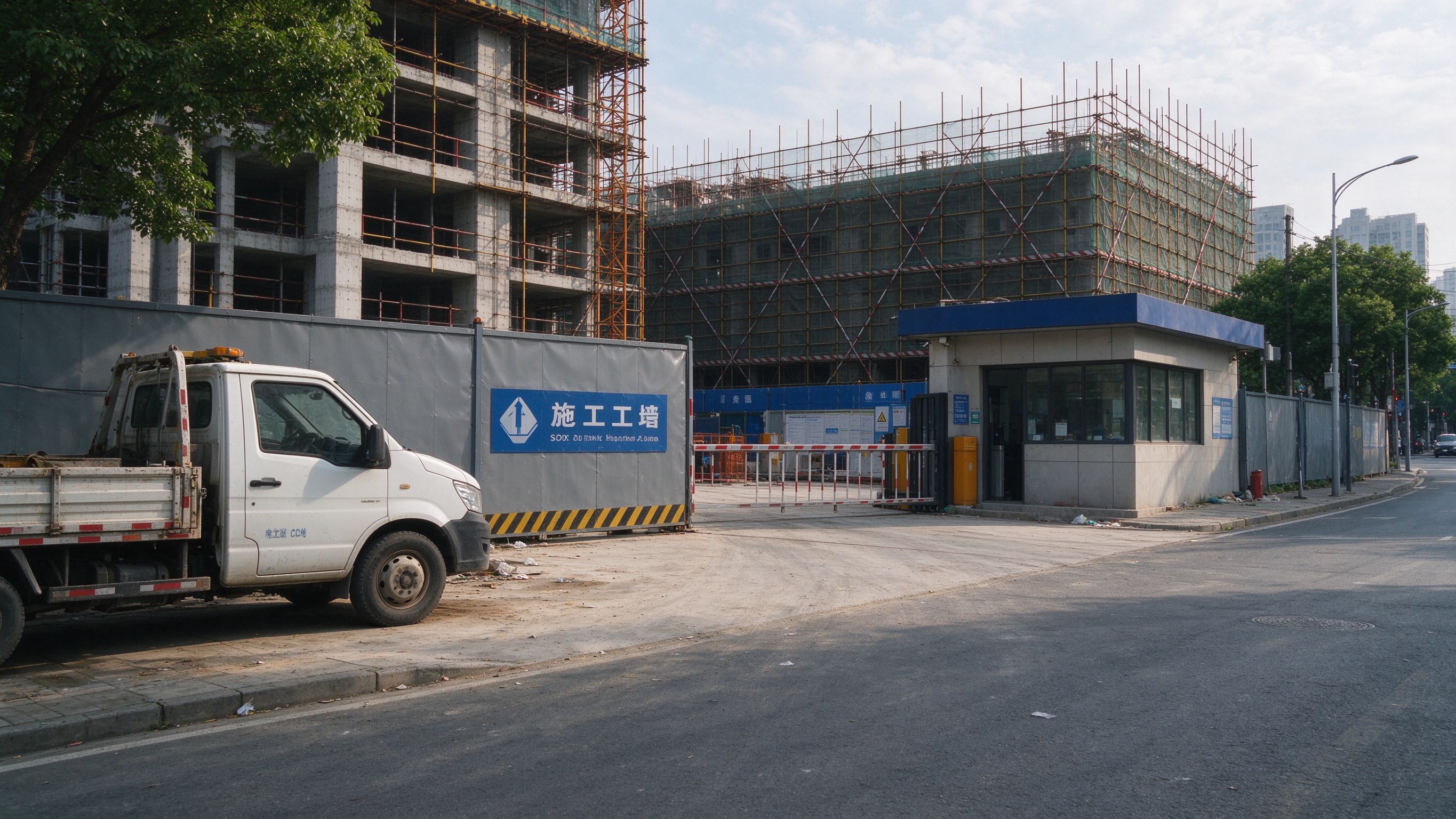 建筑工地大门外景